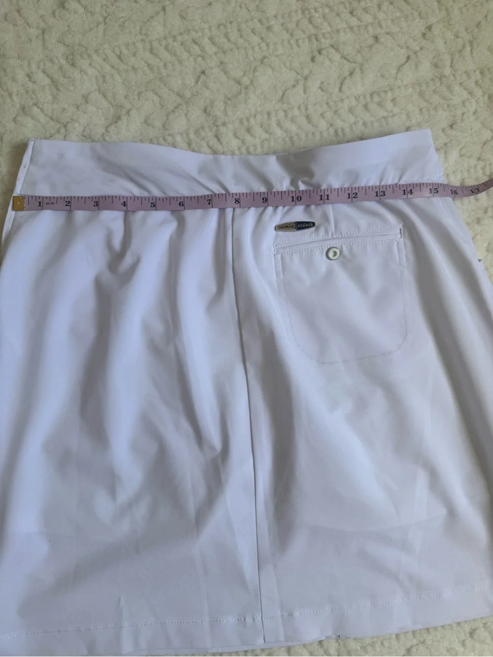 Jamie Sadock White Golf Skort Cargo Pockets Built In Shorts Size 6 - Picture 8 of 9